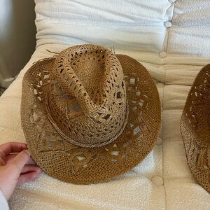 Straw cowgirl hat